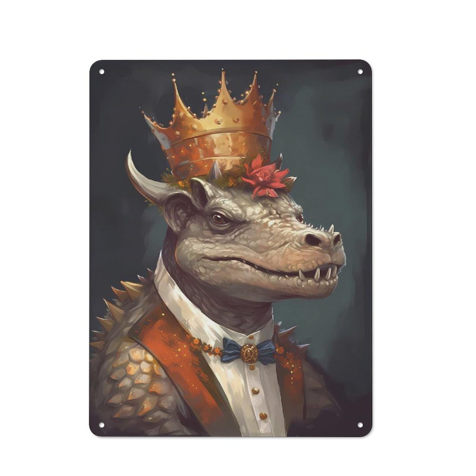 Junmoney Style-5 Stegosaurus Adorable Printed Metal Sign 40X30cm For Bar Or Restaurant, New Home Wall Decor For Hospitality Decor Collectors