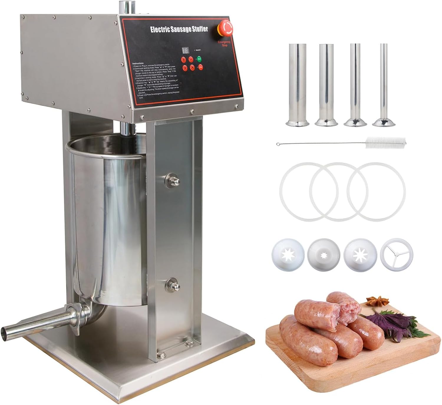 Electric Sausage Stuffer Machine - Hakka Sausage Stuffer, Precision Craftsmanship, Fast Electric Sausage Filling Machine, 20L/44LB