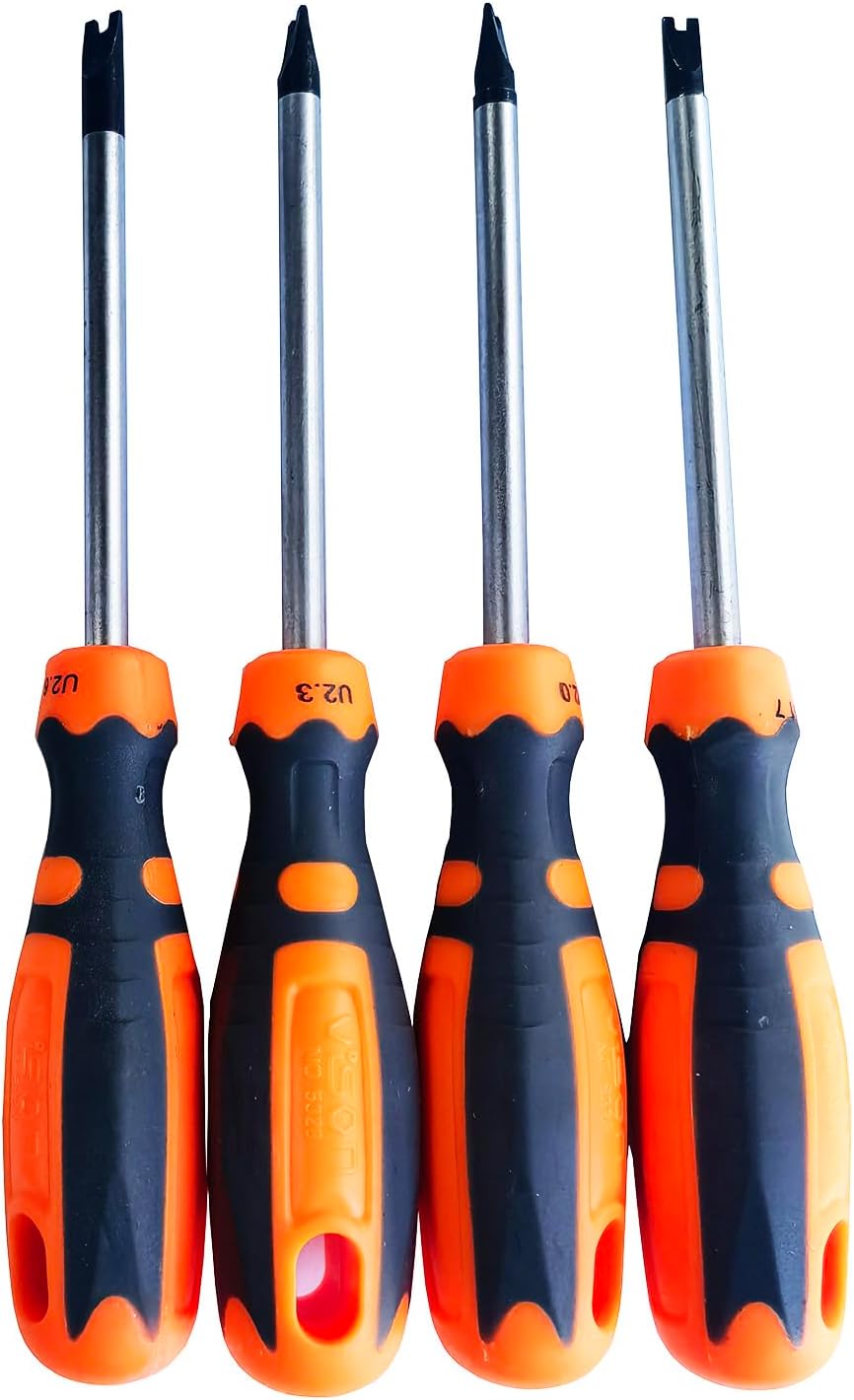 4-Piece 75 mm Type U Screwdriver Sets, U Type Magnetic Screwdriver CRV Multifunctional Hand Tools U1.7, U2.0, U2.3, U2.6