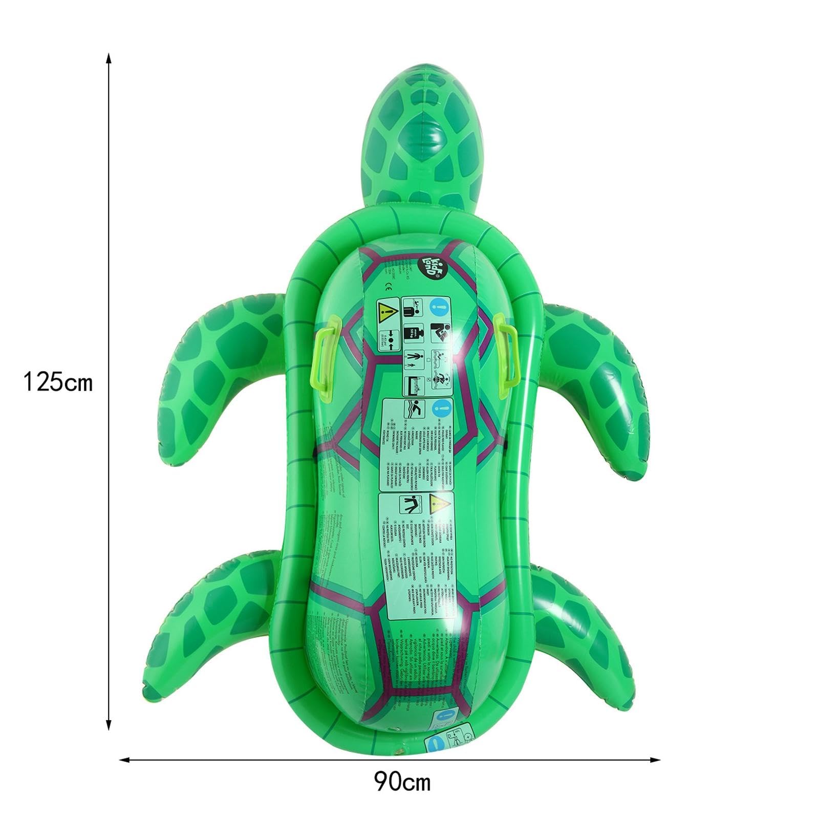 Kinder Schwimmreifen Aufblasbares Pool Schwimmtier Meeresschildkröte Schwimmspielzeug Sitzfläche mit Griffen Robustes PVC für Jungen Mädchen Strand