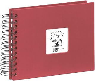 Hama Fine Art - Álbum de fotos, 50 páginas negras (25 hojas), álbum con espiral, 24 x 17 cm, con compartimento para insert...