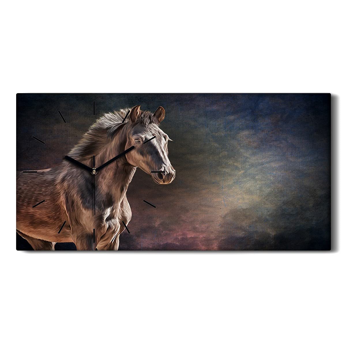 Horloge sur Toile Sans Tic-Tac Image Art Moderne Fine pour Chambre