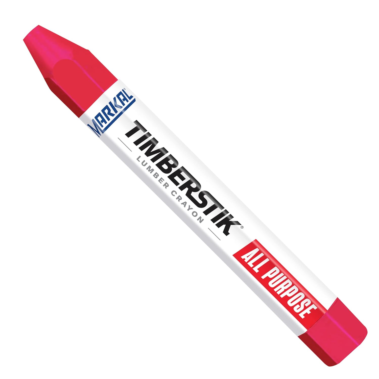 Markal 200 Lumber Crayon Economical Wax Based Marker, 1/2" Hex, 4-5/8" Length, Orange (Pack of 12)