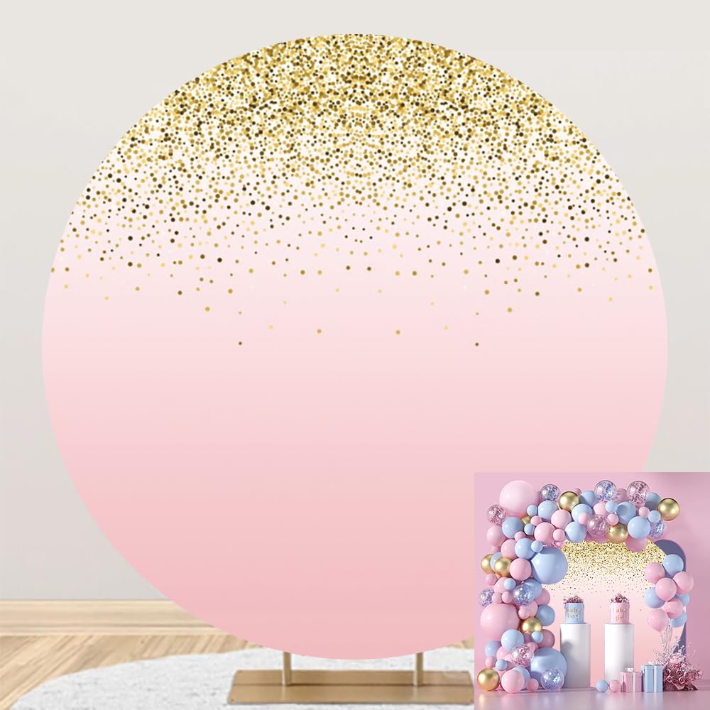 SDOTPMT Diameter 150cm Joyeux Anniversaire Fond Rond Couverture Or  Paillettes Paillettes Fond Photographique Rond Femme Fête D'anniversaire  Décoration ..., image size:1000x1000