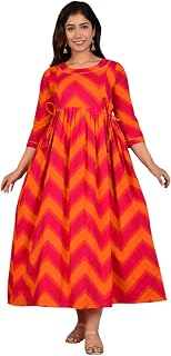 Vivan Enterprises Women's Pure Cotton Maternity Gown Dress | A-line Feeding Kurti | Red Kurtis for Women & Girls Price In India