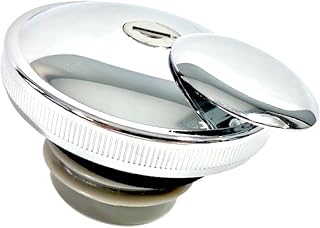 Chrome Gas Cap Locking Slide Cover lid Screw-in Ratcheting Vented Key Lock Motorcycle Tank Sportster Harley Davidson Dyna Chopper Fuel Caps 03-0318A-A DS 141892 Softail 1996-2017 7200843 61272-92A NEW