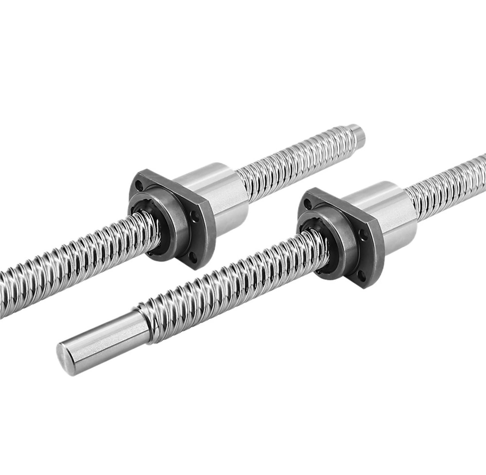 Metal Ball Screw nut Ball Screw SFE1616 1 Pcs Ball Screw with End Machined+ 1 Pcs Single Ball Nut for CNC(200mm Total L)