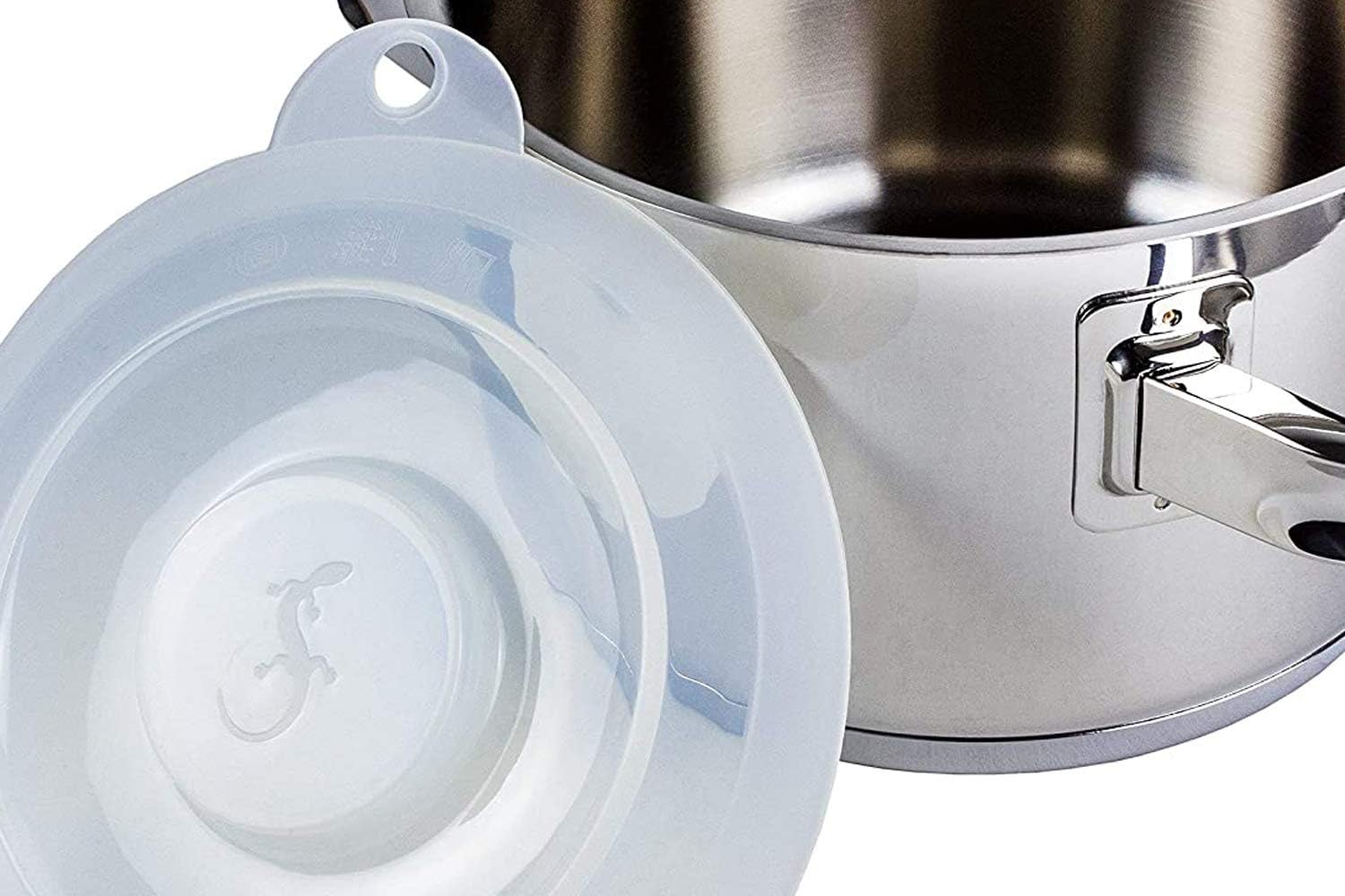 LURCH Germany Large Universal Silicone Lid for Pot, Pans and Bowls (Ø5.9 Inches, Translucent)