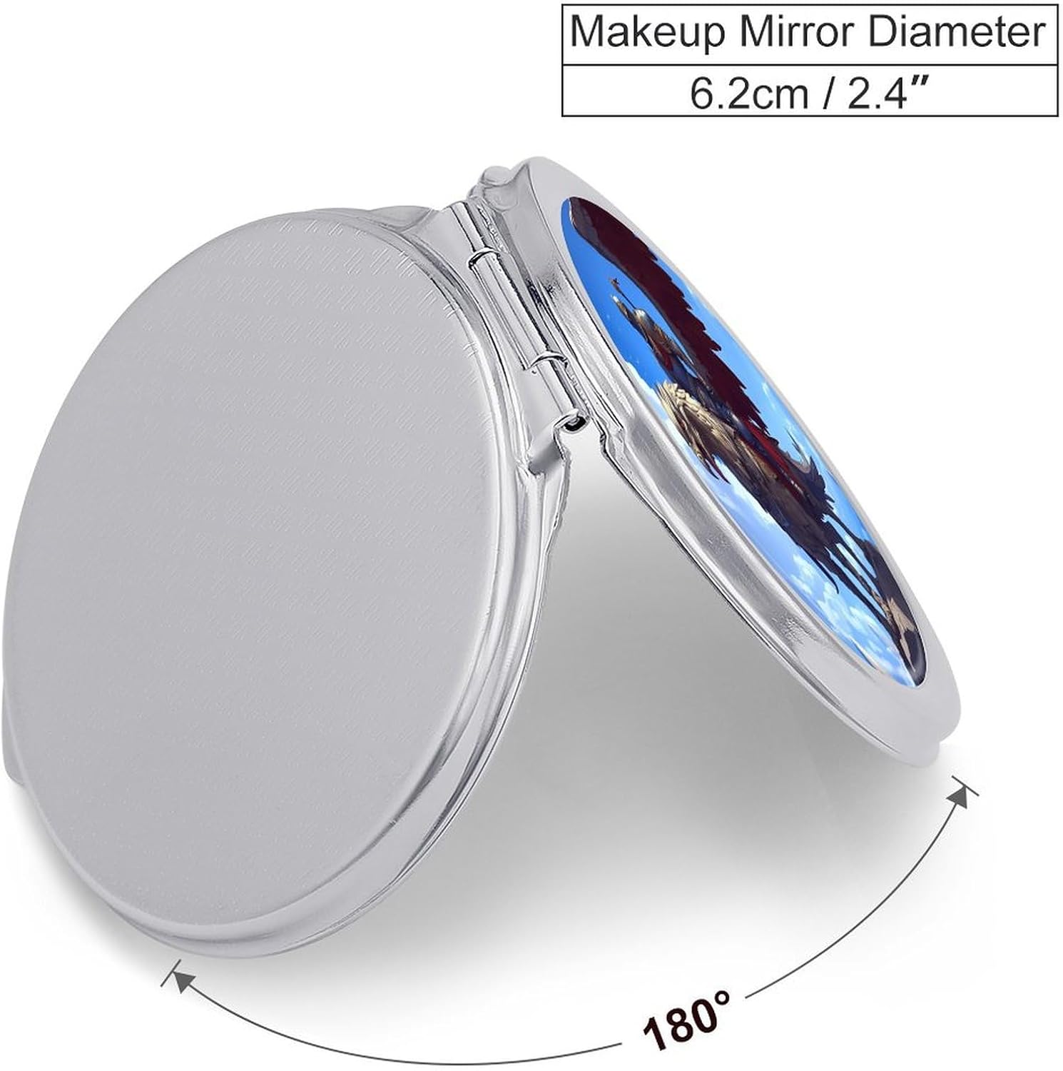 Knightes Dragon Companion Compact Makeup Mirror Mini Foldable Cosmetic Mirror Portable Travel Mirror for Purse Pocket