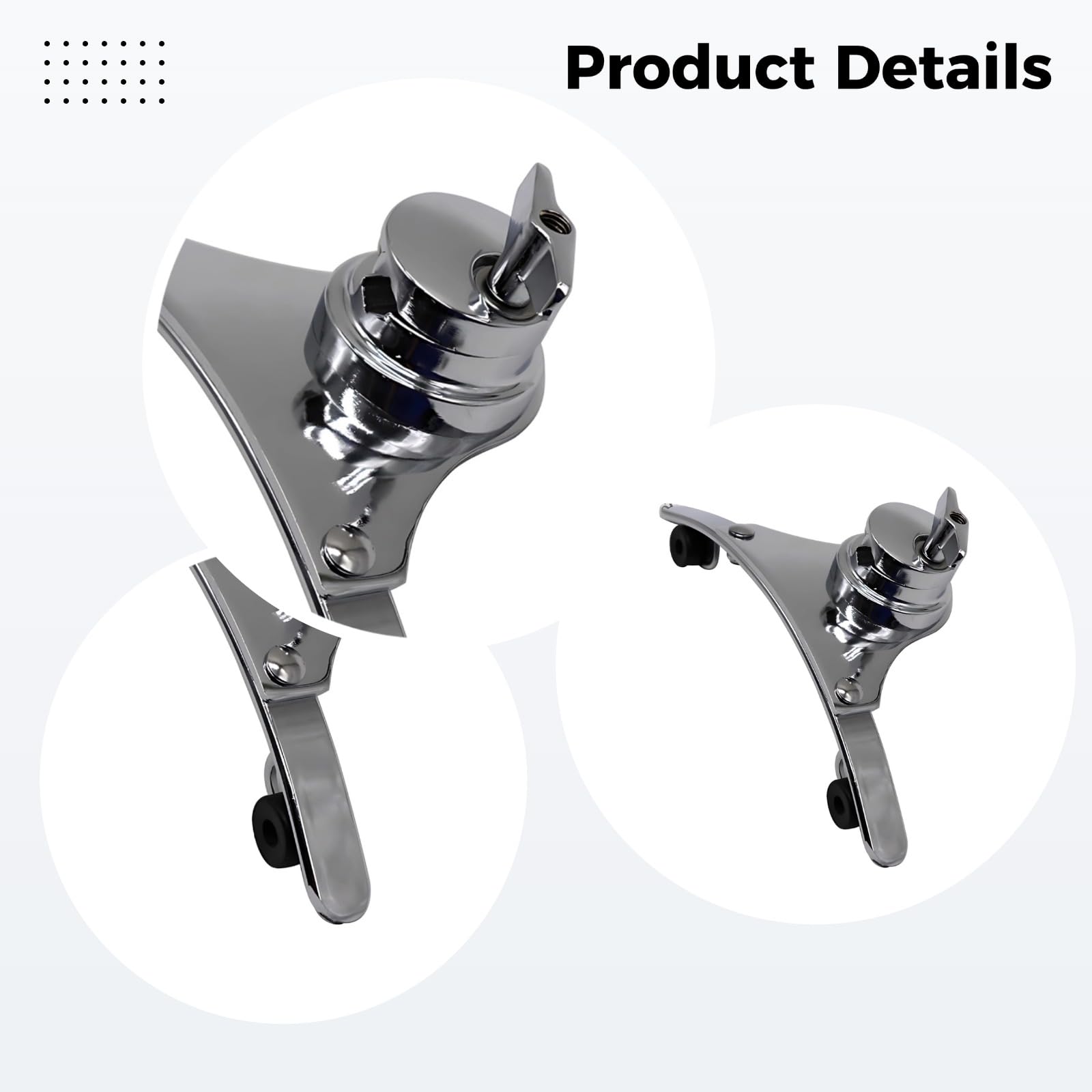 Tom Drum Mount, 10 cali / 25.4 cm kątowy srebrny zestaw perkusyjny stojak wiszący, metalowy wieszak podłogowy z bębnem jazzowym, regulowany, odporny na wstrząsy design, oszczędzające miejsce akcesoria