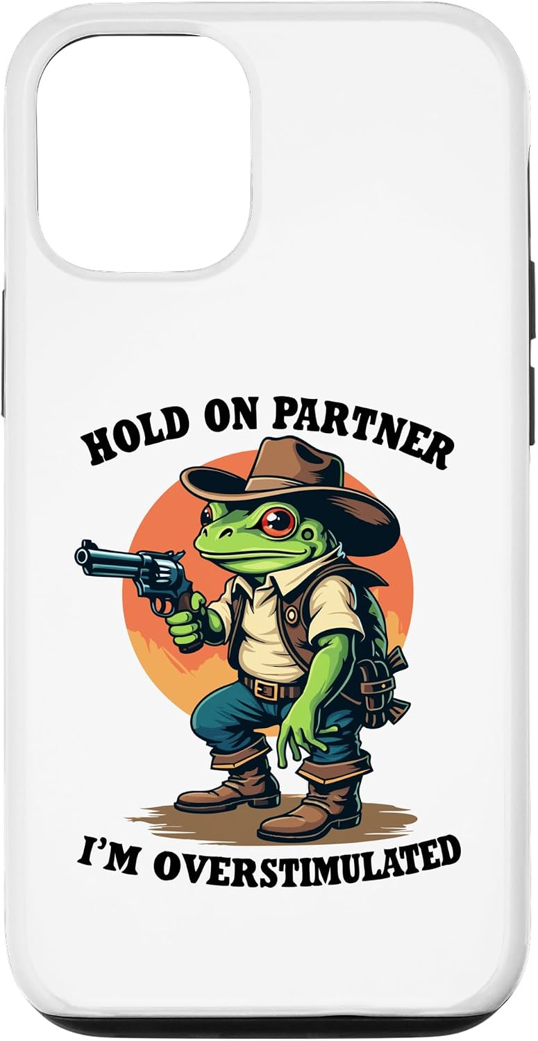 Panneau De Bureau Humoristique "Hold On Partner I'm Overstimulated" - Impression 3D, Grenouille