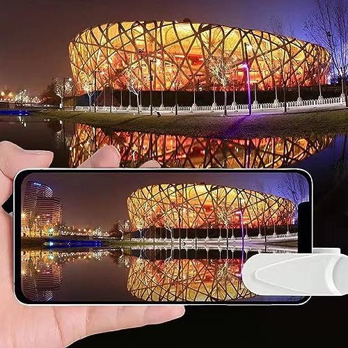 2 Pcs Smartphone Camera Mirror Reflection Clip Kit, Mirror Reflection for Phone Camera, Mobile Phone Reflection Camera Clip Selfie Reflector (Black+White)