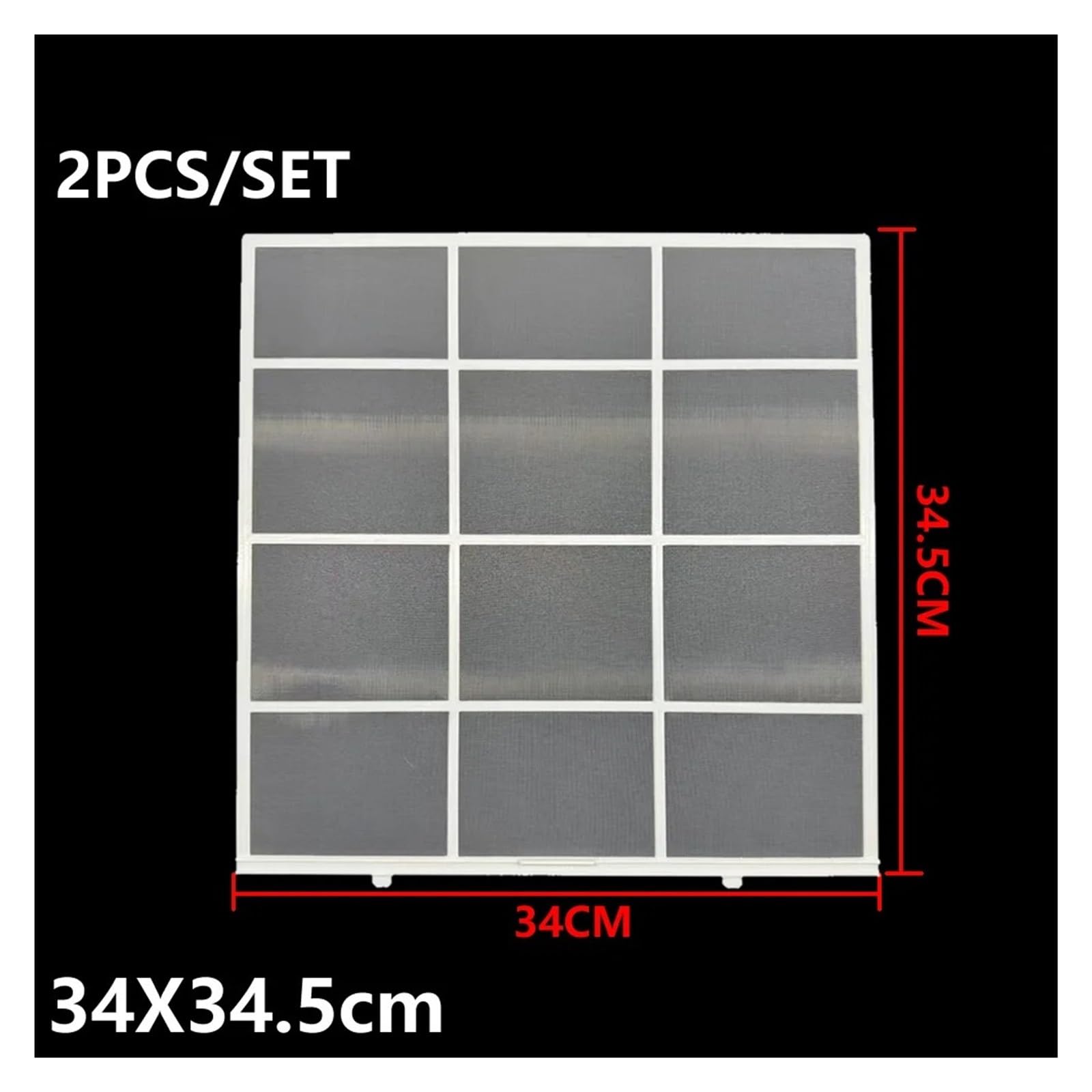 2 Pezzi/set, Compatibile For Mitsubishi, 34 X 34,5 Cm RLF437A100, Filtro Antipolvere Personalizzato For Filtro Aria Condizionata SRK25ZS-W
