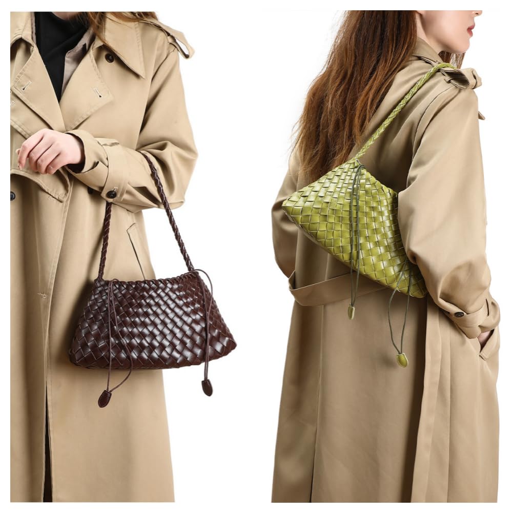 Generisch Bolso de mano para mujer con cordón y bolsa interior extraíble, asa superior y correa cruzada