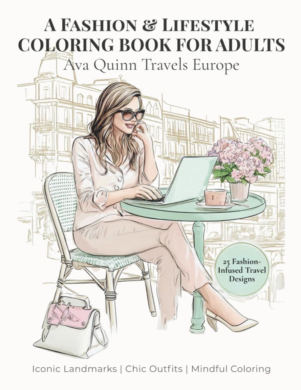 A Fashion & Lifestyle Coloring Book for Adults: Ava Quinn Travels Europe