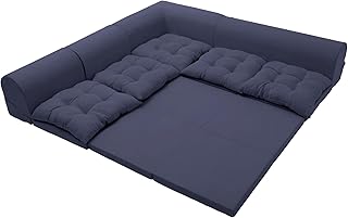 セルタン(Cellutane) ローソファー マット・クッション付 コーナーソファセット サイクルネイビー 日本製 A1319a-a-688NVY