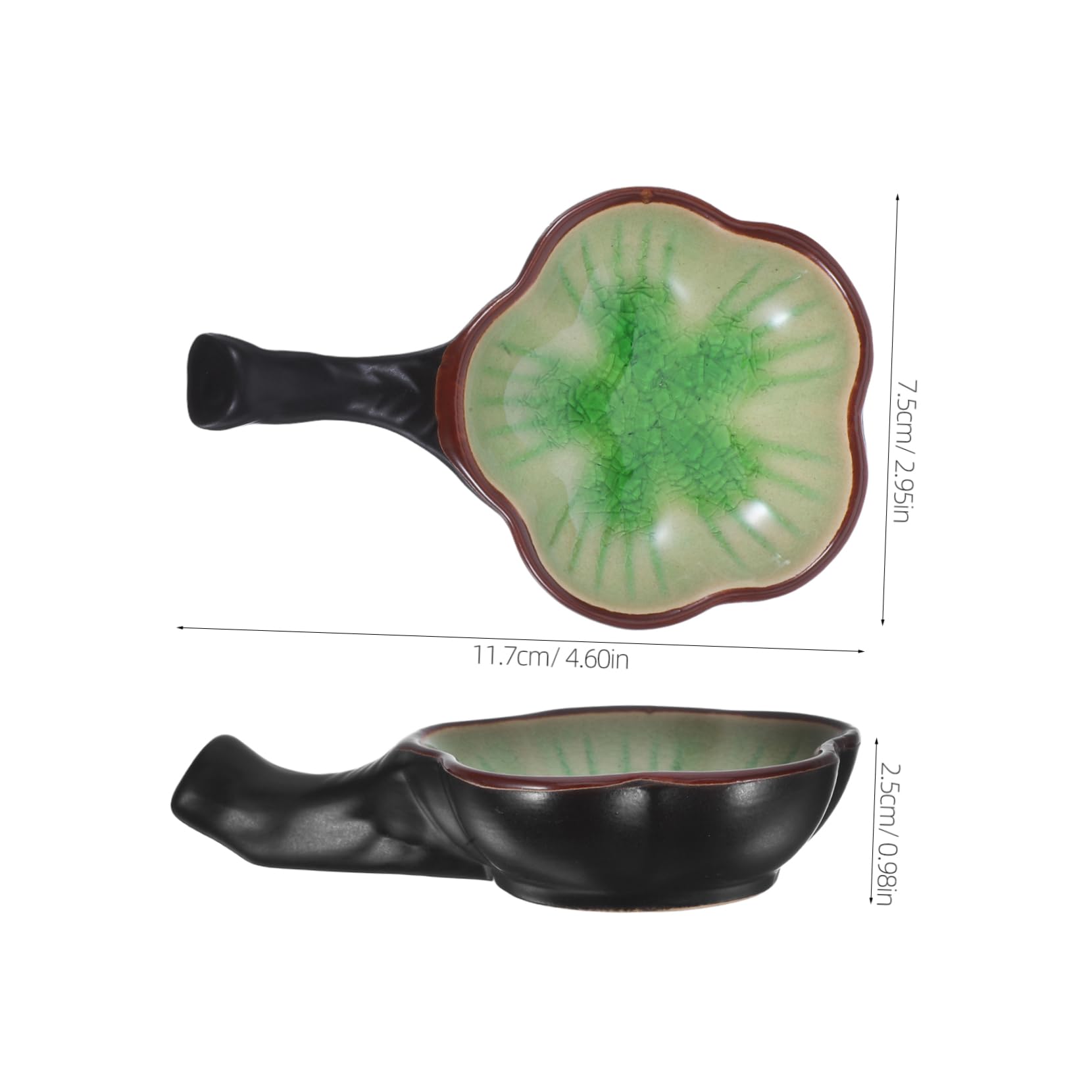 IWOWHERO Ceramic Ink Well Brush Holder Multifunctional Porcelain Dish for Calligraphy Mini Ink Bowl Japanese Writing Tools