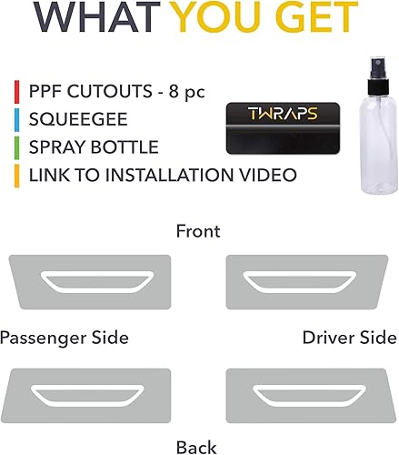 Miniatura 2 de Manijas de puerta Guard PPF para Lucid Air 8mil Clear Glossy