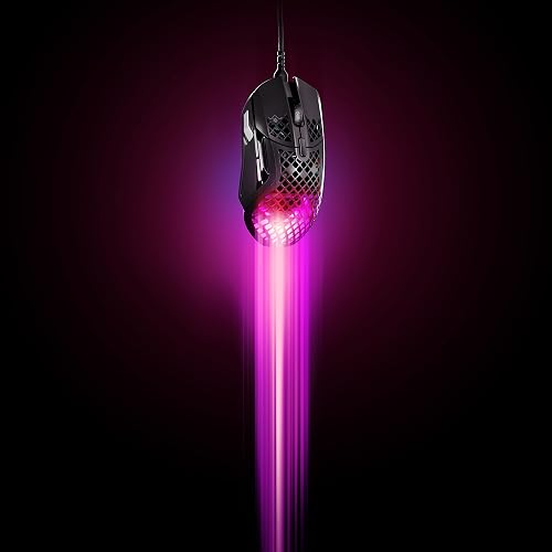 SteelSeries Aerox 5 - Souris gaming perforée RGB - Design étanche ultraléger - Capteur optique TrueMove Air 18K DPI - 8