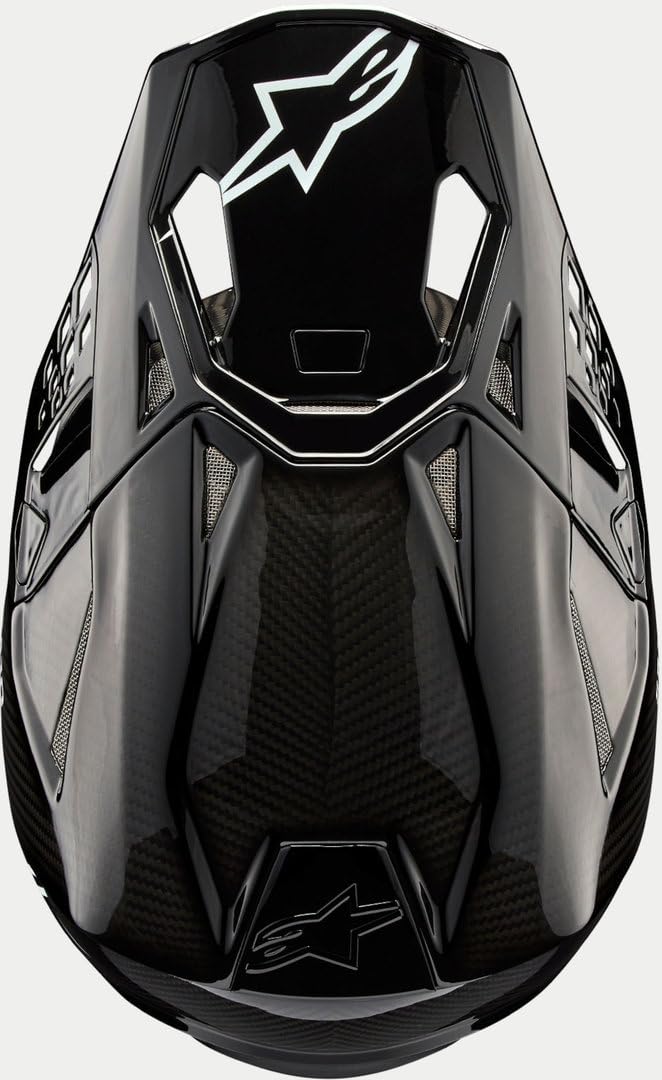 Alpinestars Motocross-Helm Supertech S-M10 Solid - Schwarz/Glossy/Carbon