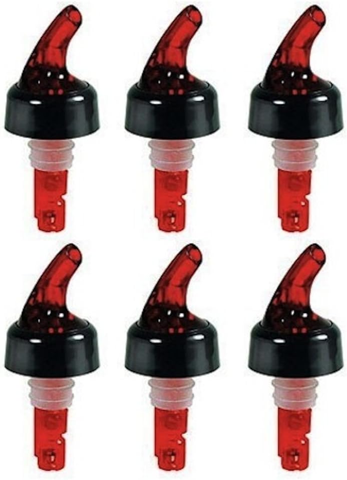 Bartender Gear Pour Spouts Measured Bottle Pourer - Auto-Measuring 1 oz (30 mL) - (6 Pack)