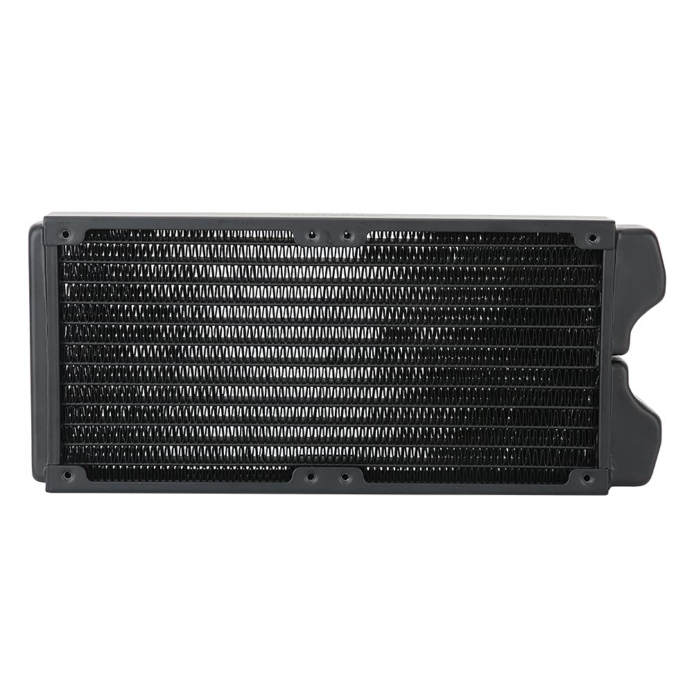 Greensen Miedziany Radiator Chłodzący wodę Radiator 12 Rur G1 4 Gwintowany Port Malowany Proszkowo do Komputera PC Beauty Instrument Oczyszczacz Powietrza Drukarka 3D Chłodzenie LED 240 Mm (240 mm)