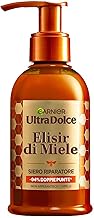 Garnier Ultra Dolce Repair Serum For Damaged Hair, Double Ended 94% Reduced Enriched with Acacia Honey, Honey Elixir, 115ml