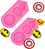 Vista 8 de Molde de silicona de superhéroe, 2 moldes para fondant, moldes de caramelo y chocolate