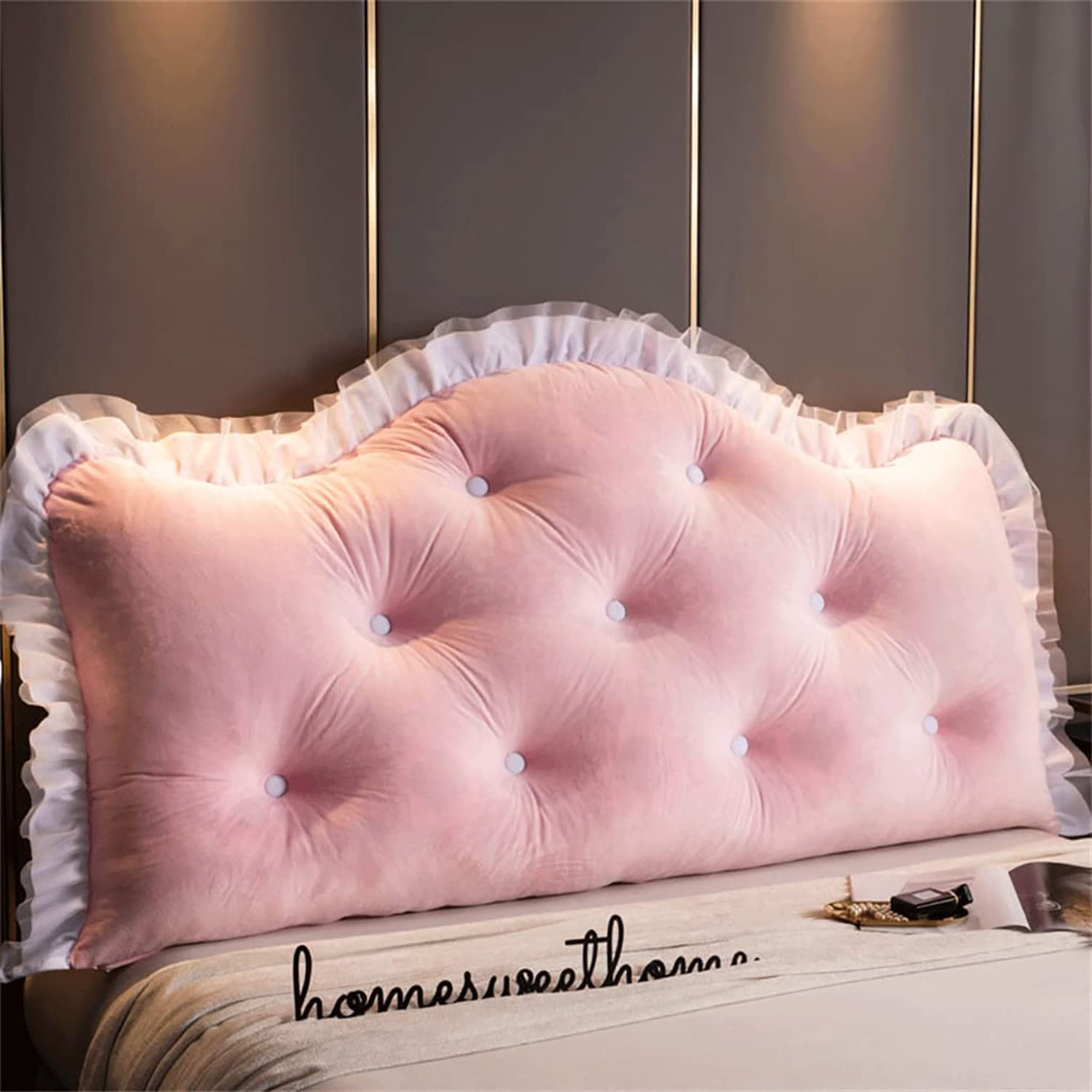 Aksamitna Poduszka Poduszka Duża Poduszka Na Poduszkę Do Czytania Poduszki Zagłówek Poduszka Nocna Poduszki Lędźwiowe(Size:59"/150cm,Color:Różowy)