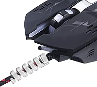 Vista 4 de Jetec 12 protectores de cable de carga en espiral de silicona para cables micro USB, protector de ratón, apto para teléfonos celulares, computadoras