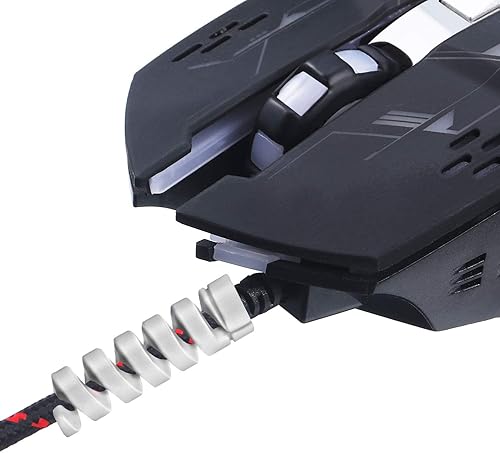 Miniatura 4 de Jetec 12 protectores de cable de carga en espiral de silicona para cables micro USB, protector de ratón, apto para teléfonos celulares, computadoras