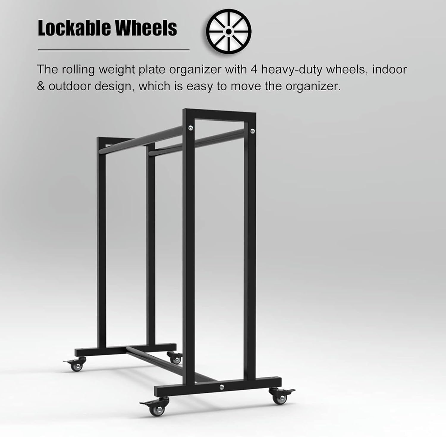 Basketball Ball Storage Rack Garage Tennis Racket Storage with Wheels, Rolling Gym Racket Equipment Organizer Rack, Heavy Duty Badminton Racket Display Stand