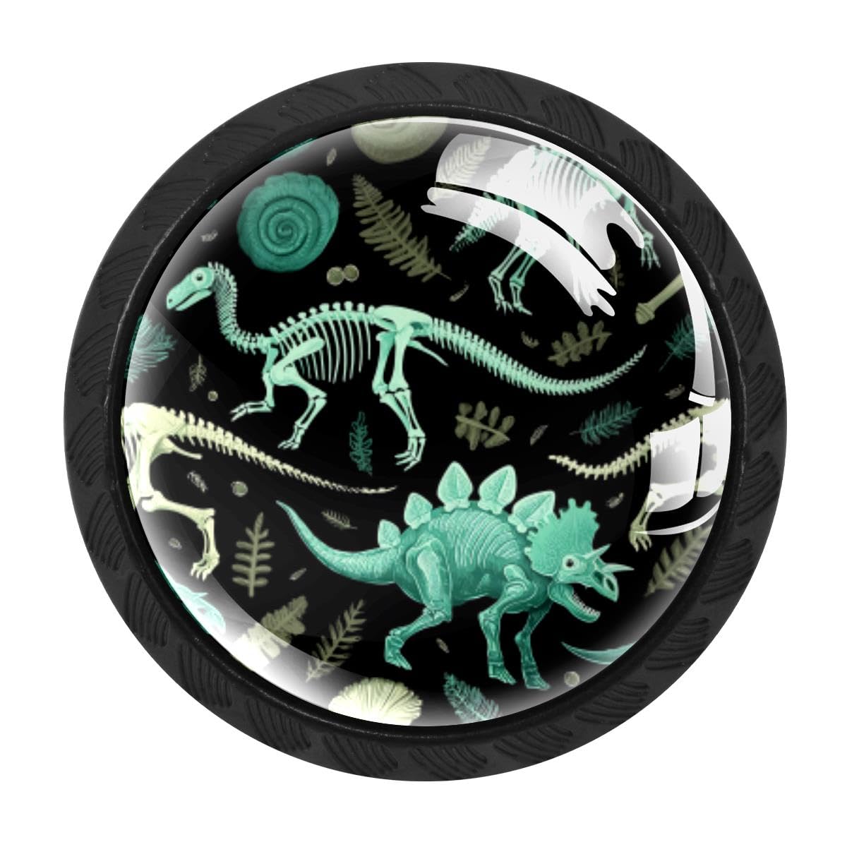 HEOEH 4 PCS Kitchen Cabinet Knobs, Dinosaur Drawer Knobs Dresser Handles