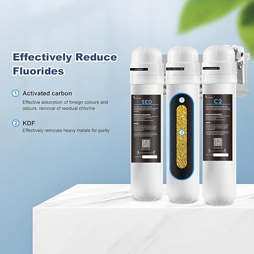 Miniatura 4 de SY GOODLIFE - Sistema de filtro de agua de 4 etapas de cambio rápido de conexión directa para debajo del fregadero, certificado NSFANSI 53 y 42 para