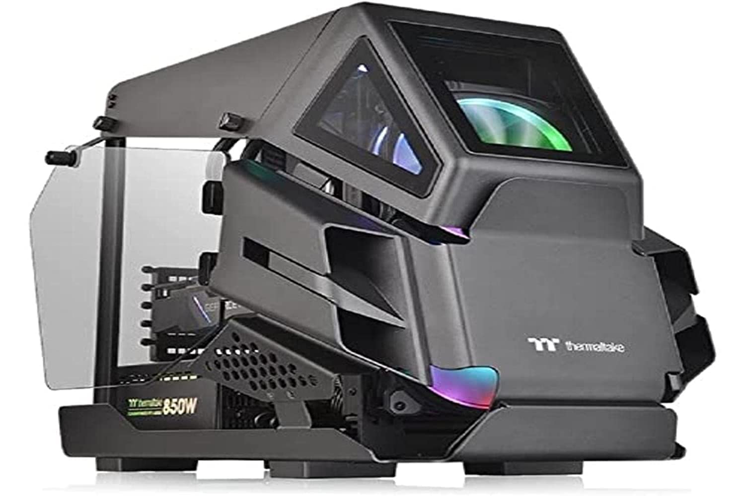 AH T200 Black PC-Chassis Micro-ATX