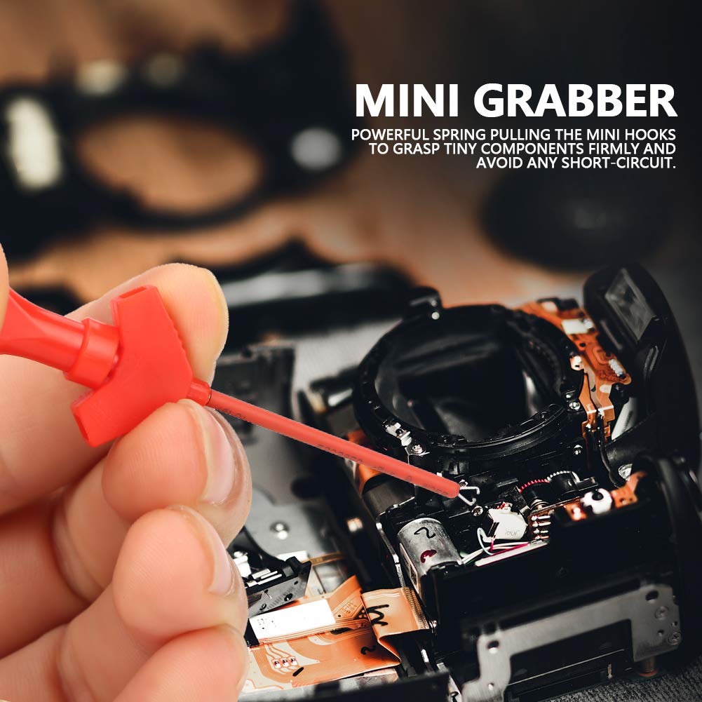 Akozon 10 pièces Mini SMD Clip Grabbers Test Hook Probe P5003 pour SMD IC Test Clips Jumper Logic Analyser Accessoires