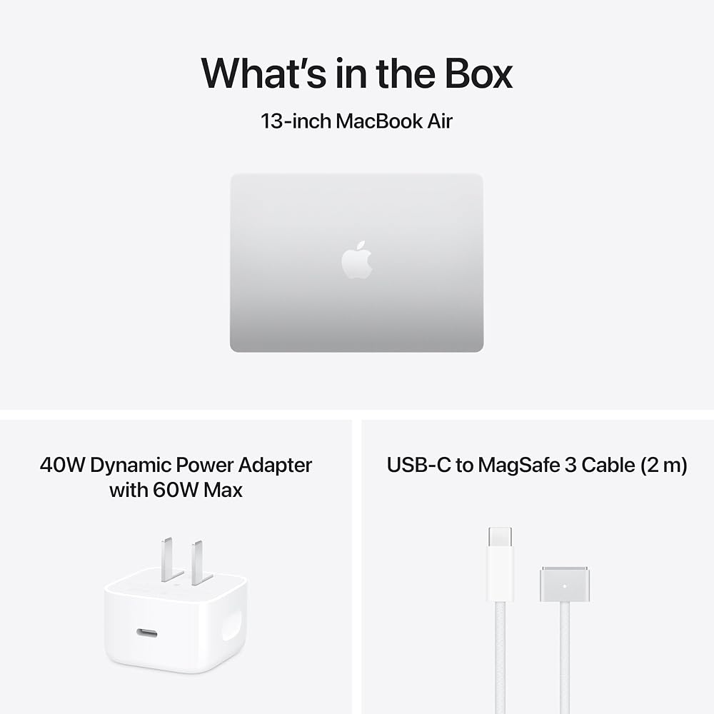 Apple 2026 MacBook Air 13-inch Laptop with M5 chip: Built for AI, 13.6-inch Liquid Retina Display, 16GB Unified Memory, 512GB SSD, 12MP Center Stage Camera, Touch ID, Wi-Fi 7; Silver
