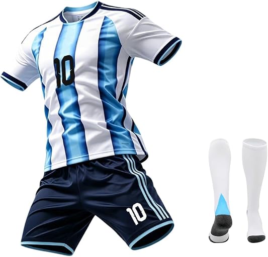 Soccer Stars #10 Kids Soccer Jersey & Shorts Set Youth Sizes