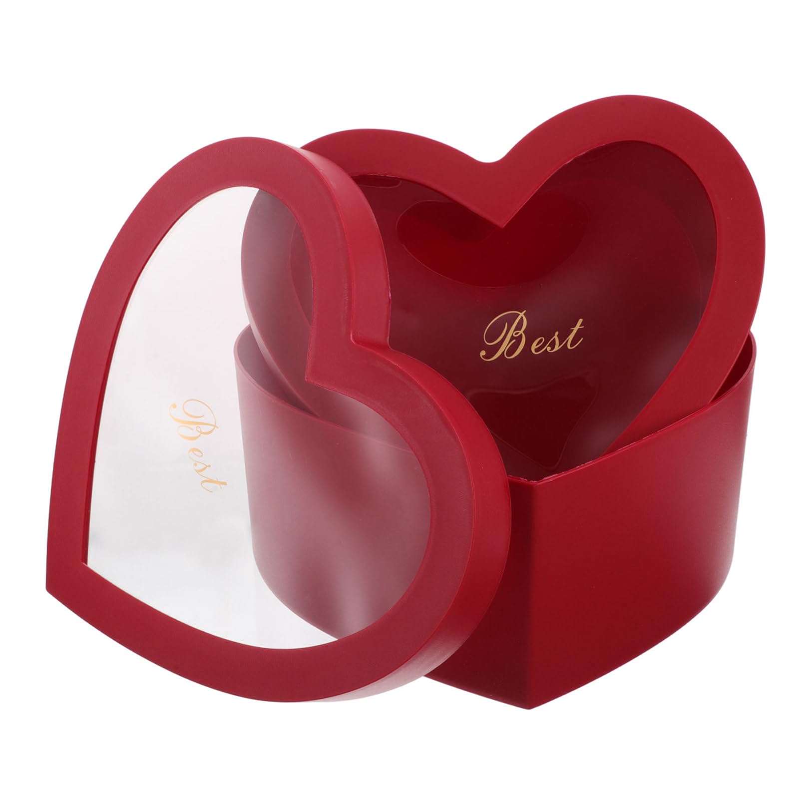 VILLCASE 2 Pezzi Scatola Regalo Forma di Cuore in Carta Rossa per San Design Versatile per Regali Personalizzati Adatta a Occasioni Romantiche e Decorazioni Fai da Te