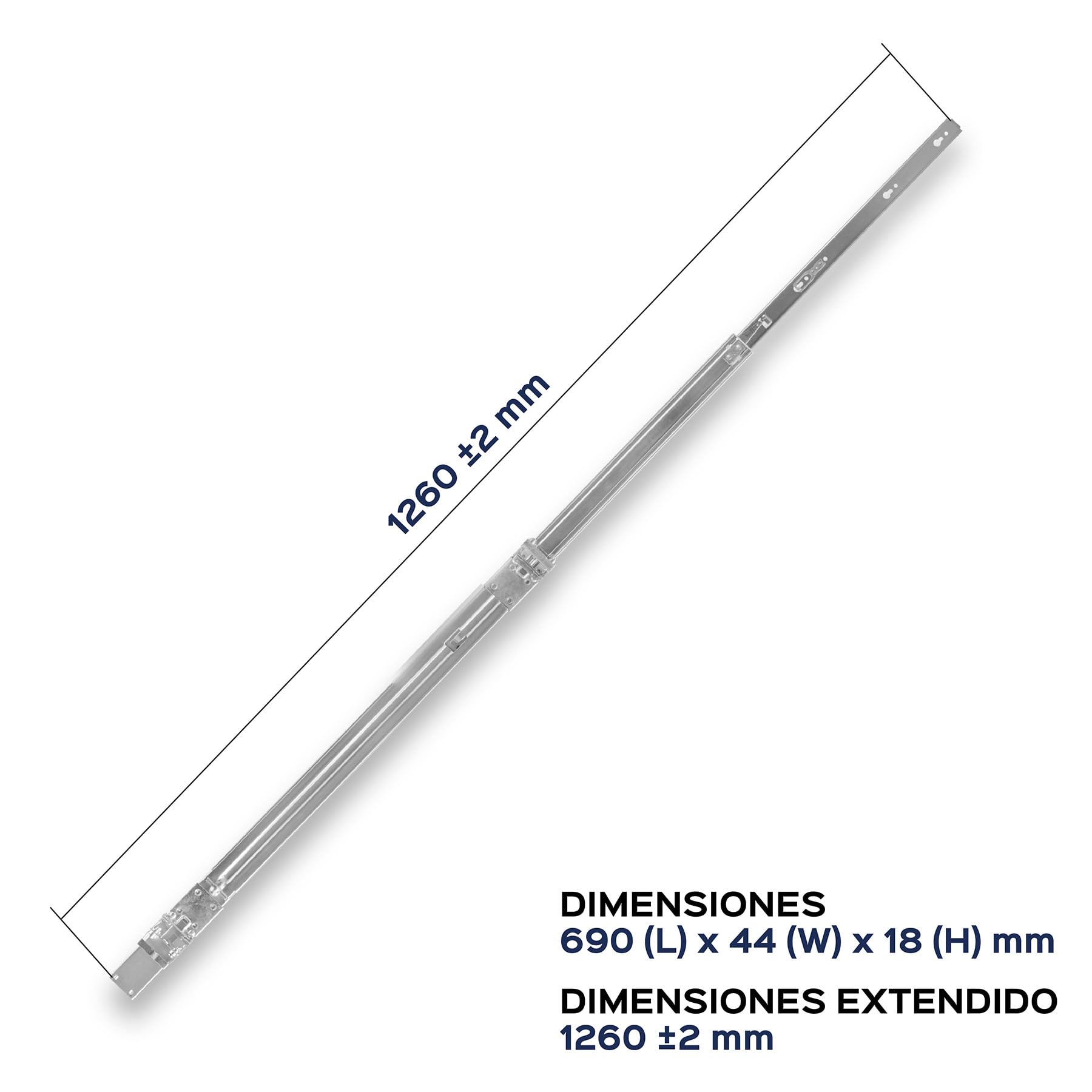 UNYKAch Railes Telescópicos RG4208G3 - Guías Rack