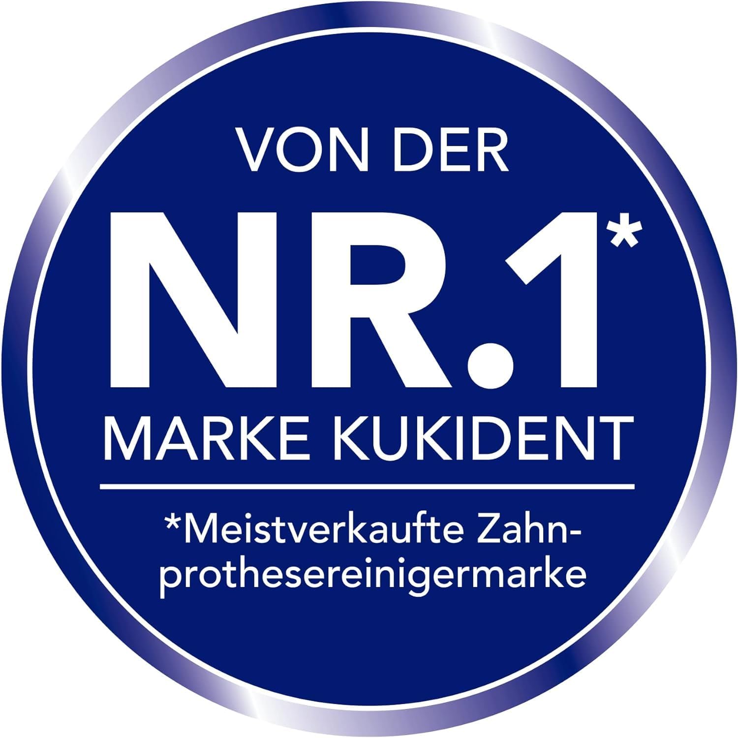 Kukident Aktiv Plus compresse detergenti - pastiglie per la pulizia di protesi, protesi dentarie e dentatura - 12 x 33 compresse