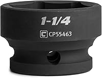 Vista 20 de Capri Tools Dado de impacto corto de 1 pulgada, transmisión de 1/2 pulgada, 6 puntos, SAE