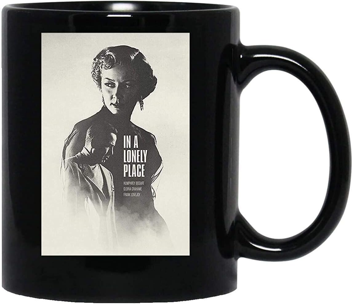 in A Lonely Place Humphrey Bogart Gloria Grahame Nicholas Ray Film Noir Mug Cup Coffee Mugs Cups Tea () Mug with Handle, Insulated Ceramic Reusable Coffee Cup