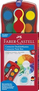 FABER-CASTELL - Wasserfarbkasten Connector 12 Farben Rot