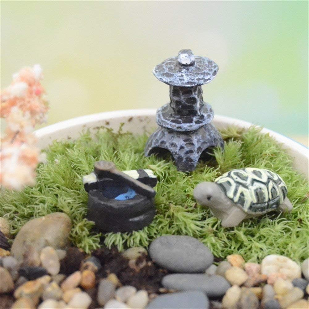Danmu 3Pcs a Set Tortoise Fairy Garden Figurines Fairy Garden Supplies Fairy Garden Accessories Miniature Garden Accessories