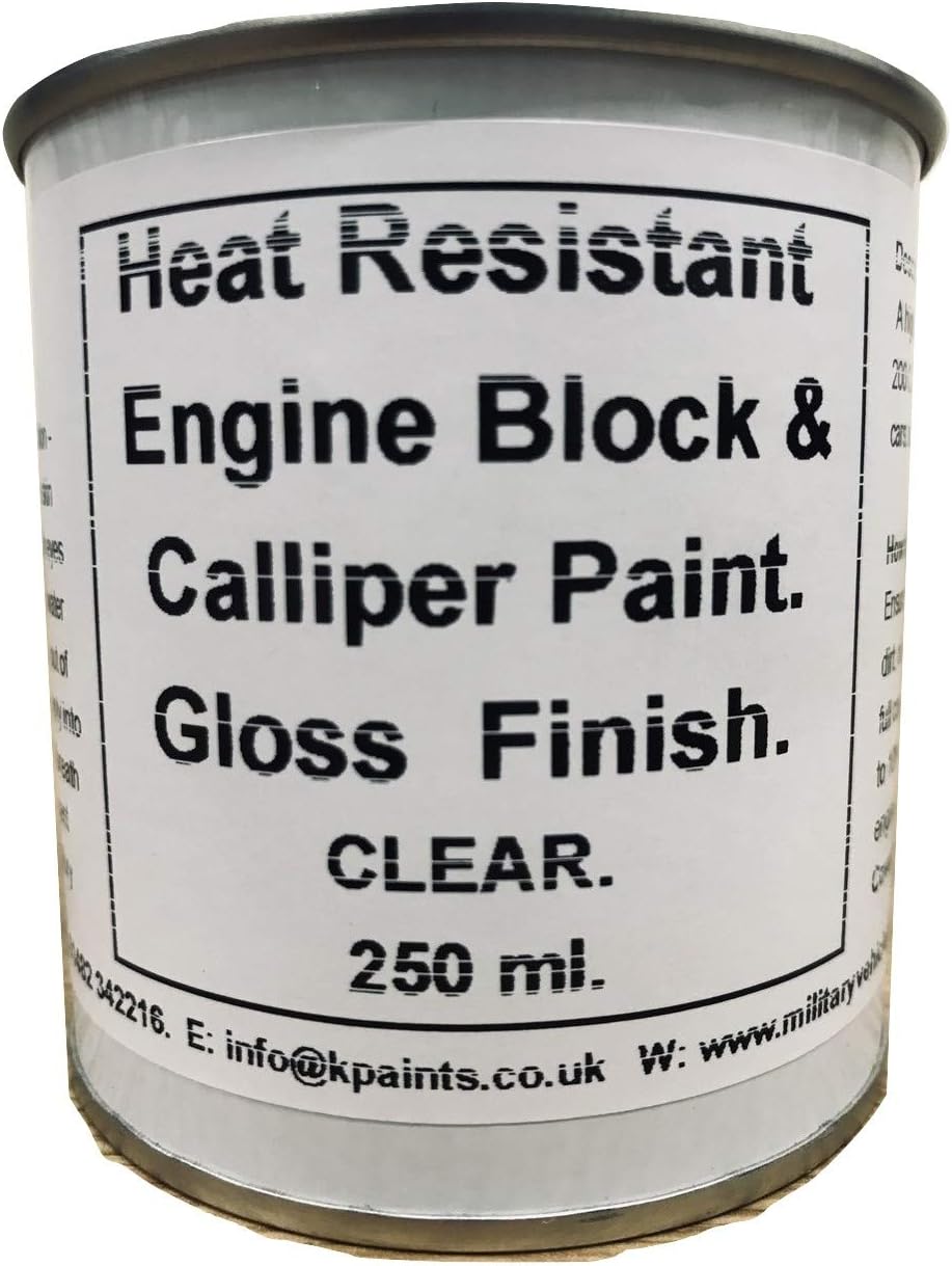 1 x 250ml Clear Engine Block Enamel Lacquer Petrol Oil Resistant Heat Paint Rocker