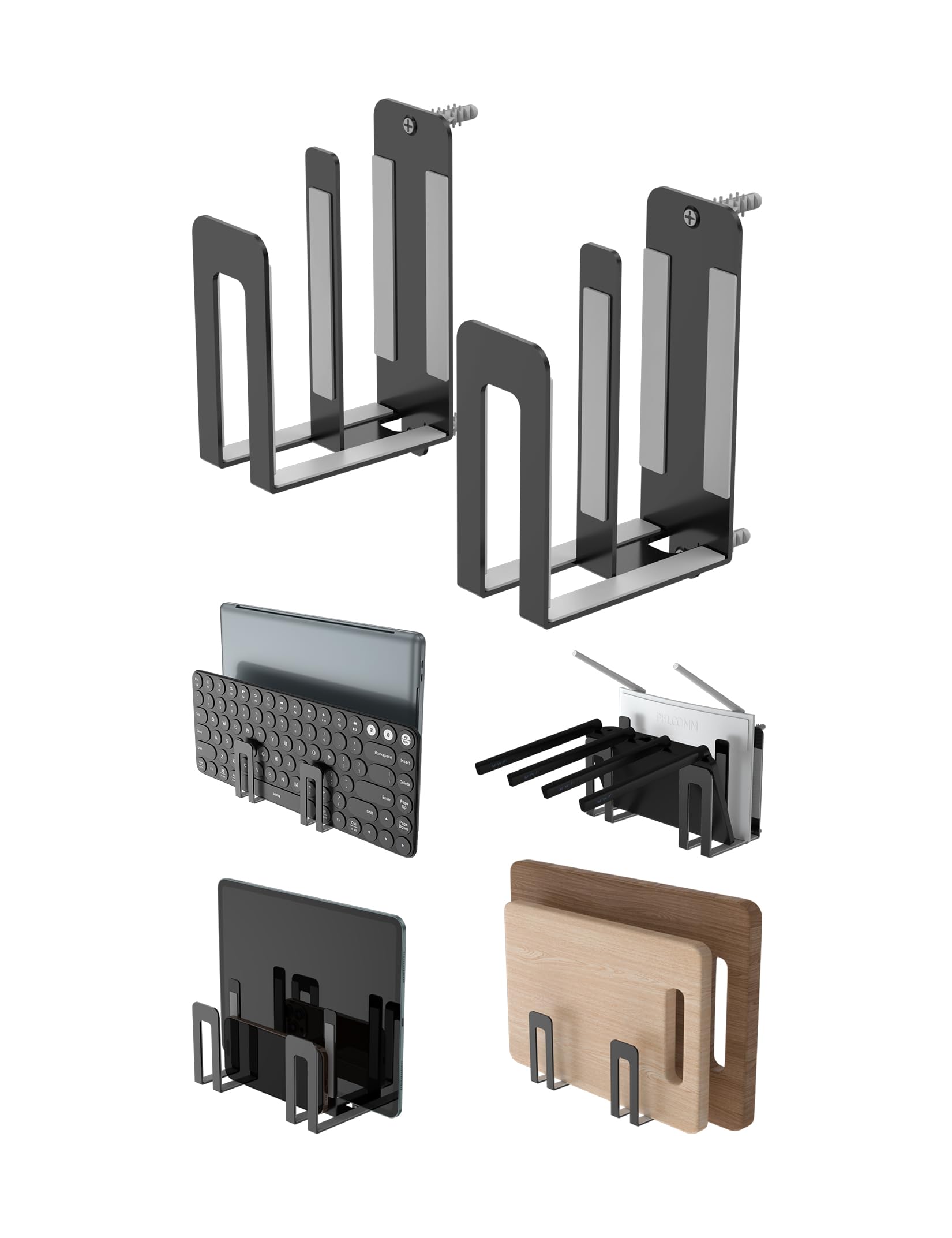 NOTMBESTM Universal Wall Mount for Laptop, Keyboard, (Black)