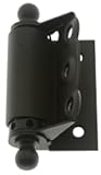 IDHBA 80320-10B Professional Grade Quality Solid Brass Half Surface Adjustable Spring Screen Door Hinges with Ball Finials, Oil-Rubbed Bronze, Pack of 2