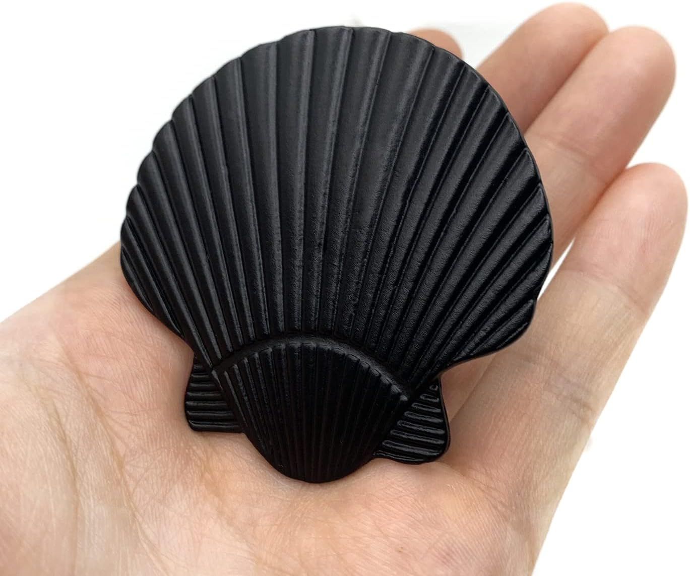 4 pcs Seashell Cabinet Knobs Dresser Knobs Drawer Knobs Ocean Theme Pulls Handles Kitchen Cabinet Knobs for Dresser Drawers Handles Simple Cabinet Hardware (Black)