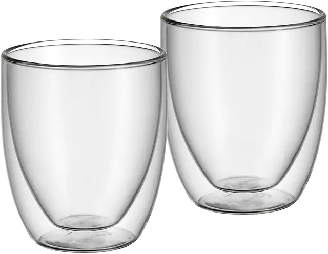 WMF Kult Doppelwandige Cappuccino Gläser Set 2-teilig, Isolierglas